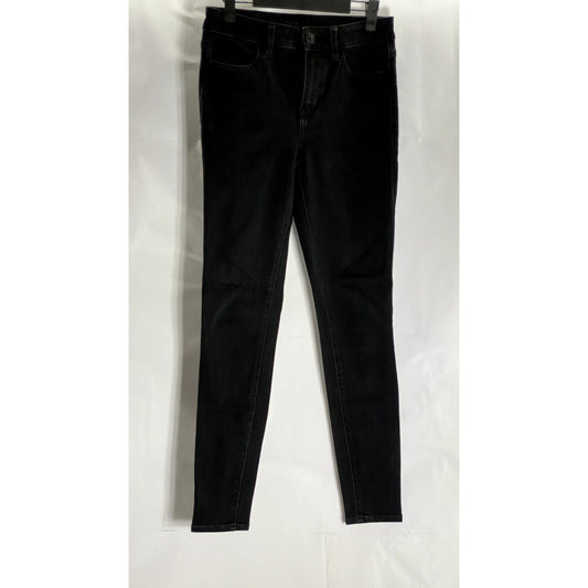 AMERICAN EAGLE Women's Black Solid The Dream Denim Skinny High-Waist Jean SZ 4