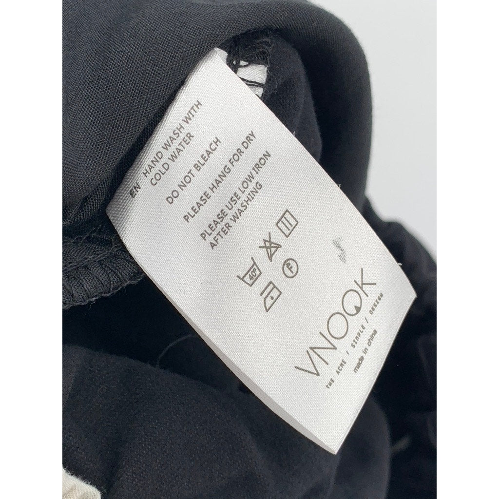 VNOOK STUDIO Women's Black Wide-Leg Relaxed Fit Pant SZ S