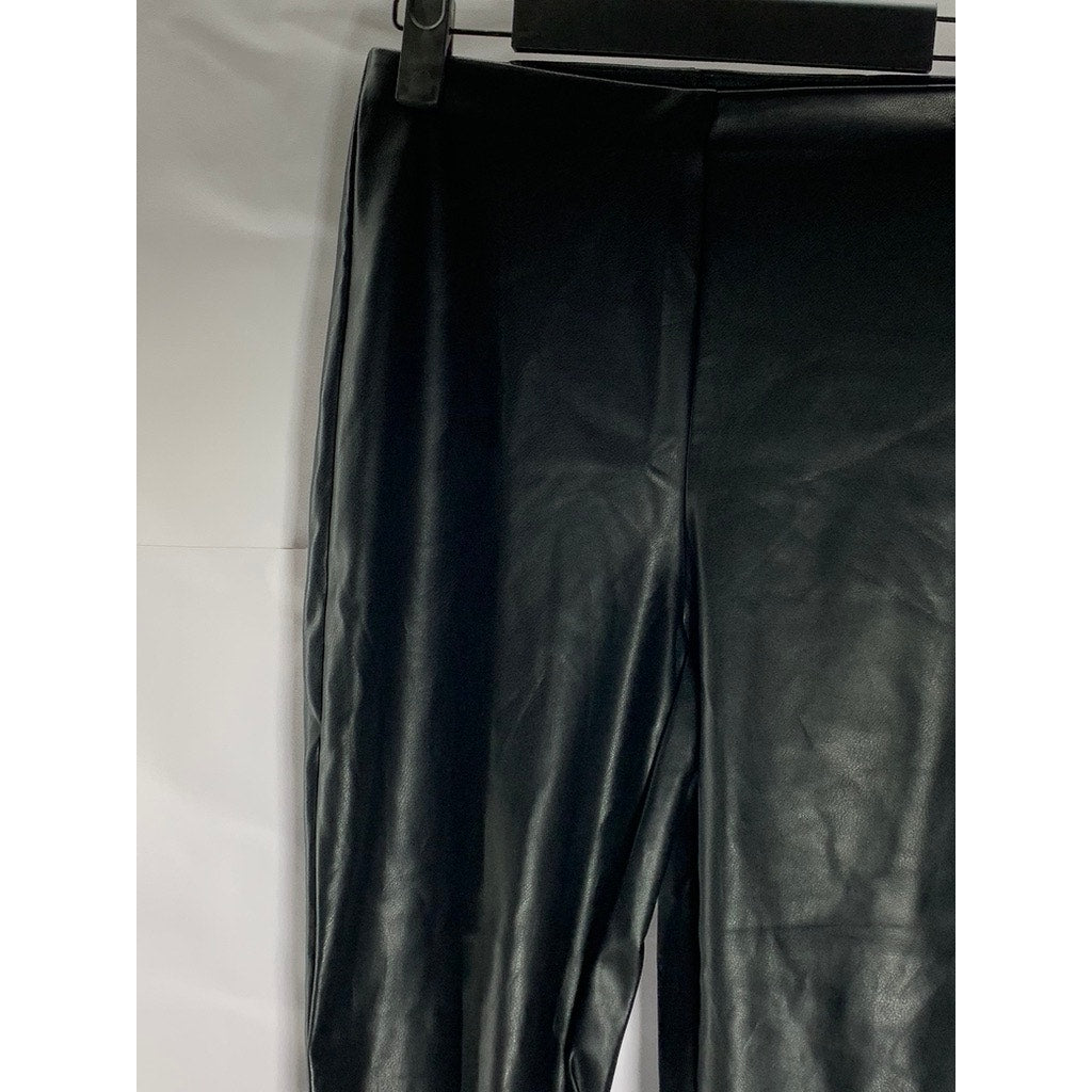 FABLETICS Women's Black Vegan Leather High-Rise Pull-On Leggings SZ XS