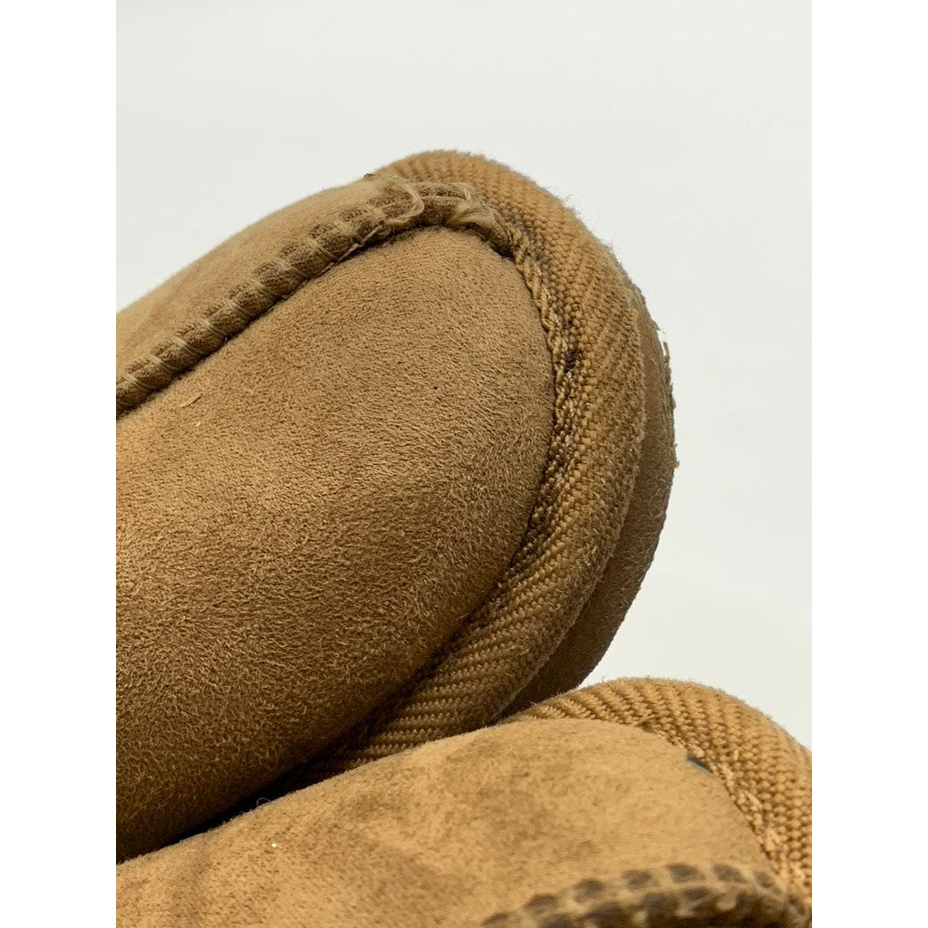 UNBRANDED Toddler Girls Tan Faux-Shearling Faux-Suede Clog Slippers SZ 7