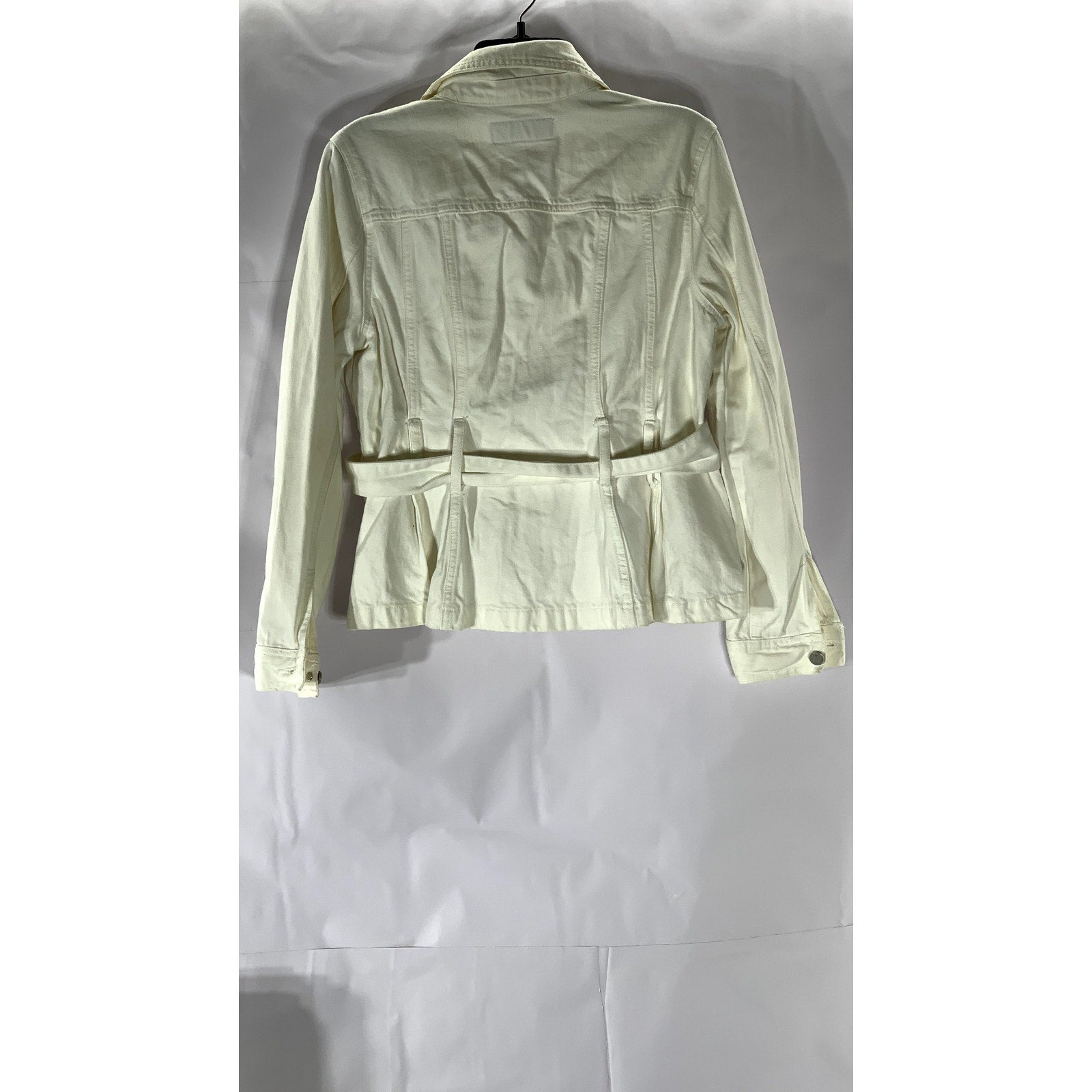 BLANK NYC X REVOLVE Women's White Denim Belted Button-Up Jacket SZ S