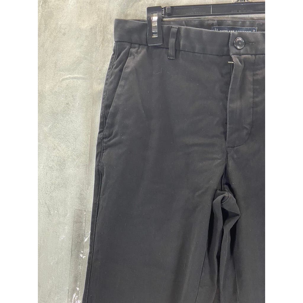 EVERLANE Men's Black Solid Uniform Slim-Fit Performance Chino Pants SZ 31X32