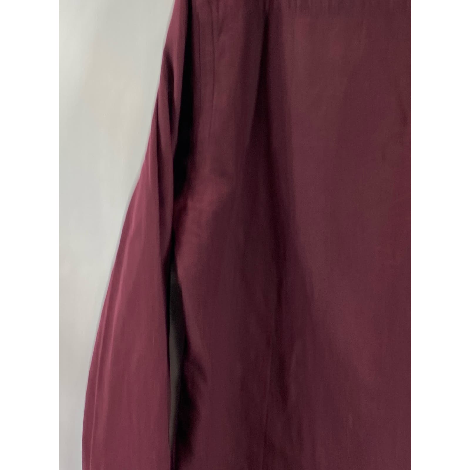 AMERICAN EAGLE Men's Burgundy Classic-Fit Button-Up Long Sleeve Shirt SZ M