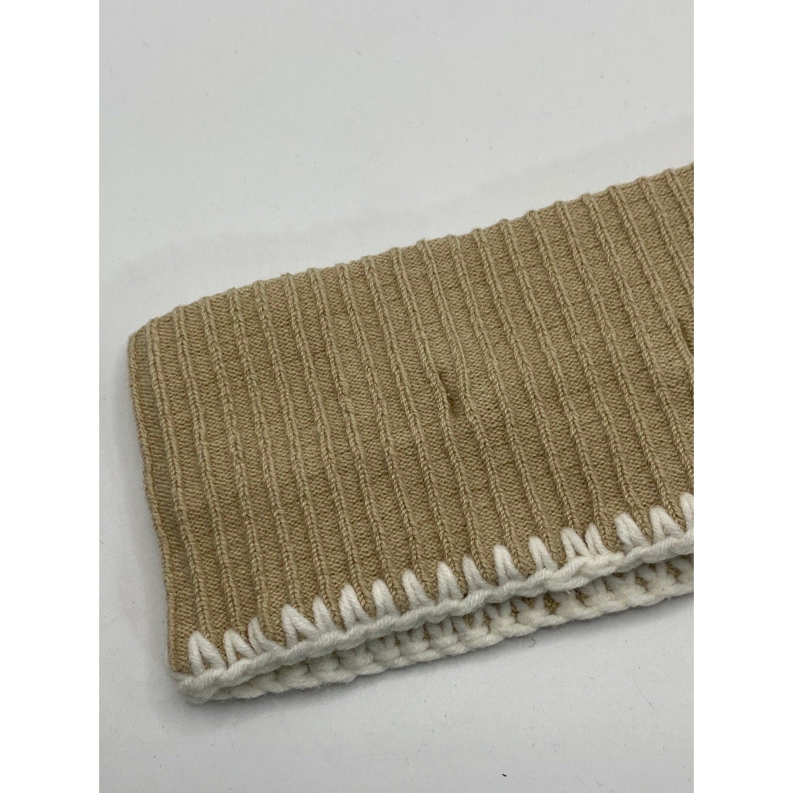 SPARKLING PIECE Women's Beige-White Patch Embroidered Headband SZ OS