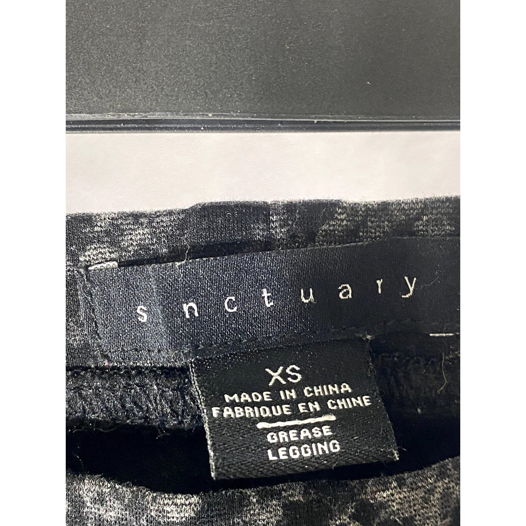 SANCTUARY Women's Black Snake-Printed Pull-On Skinny Grease Leggings SZ XS