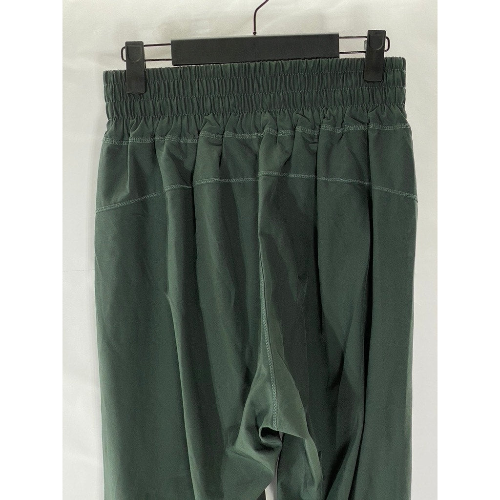 UNBRANDED Women's Dark Green Elastic-Waist Pull-On Jogger Pant SZ S