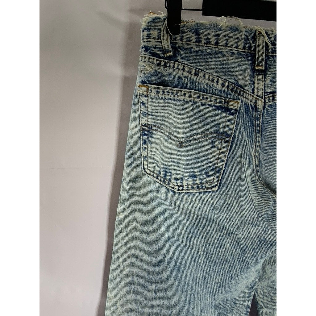 LEVI'S Men's Light Wash Distressed Denim Straight-Leg Five-Pocket Jean SZ 30X30