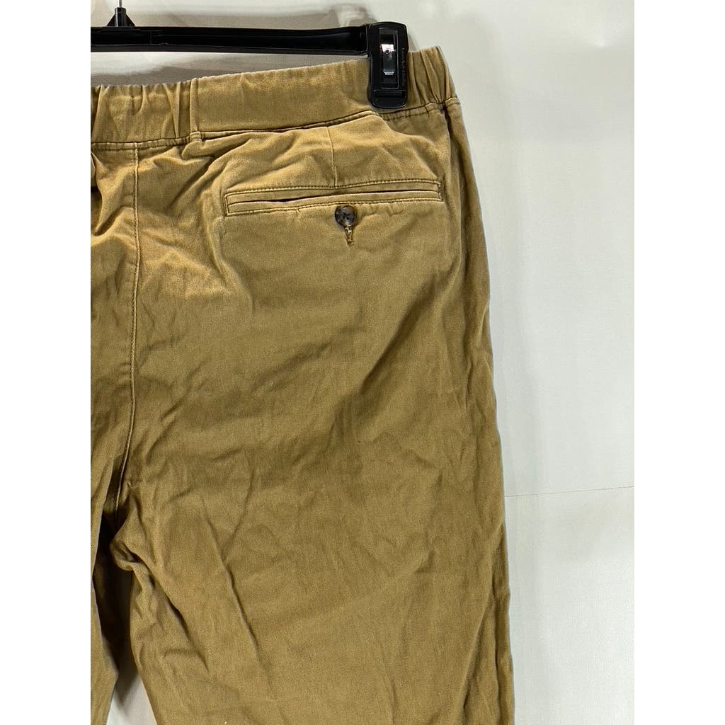 GOODFELLOW & CO Men's Dapper Brown Athletic-Fit Drawstring Pull-On Jogger SZ L