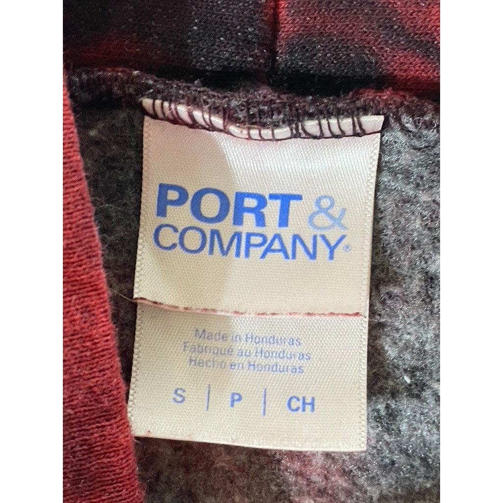 PORT & COMPANY Men's Red-Black Tie-Dye Stranger Things Graphic Hoodie SZ S