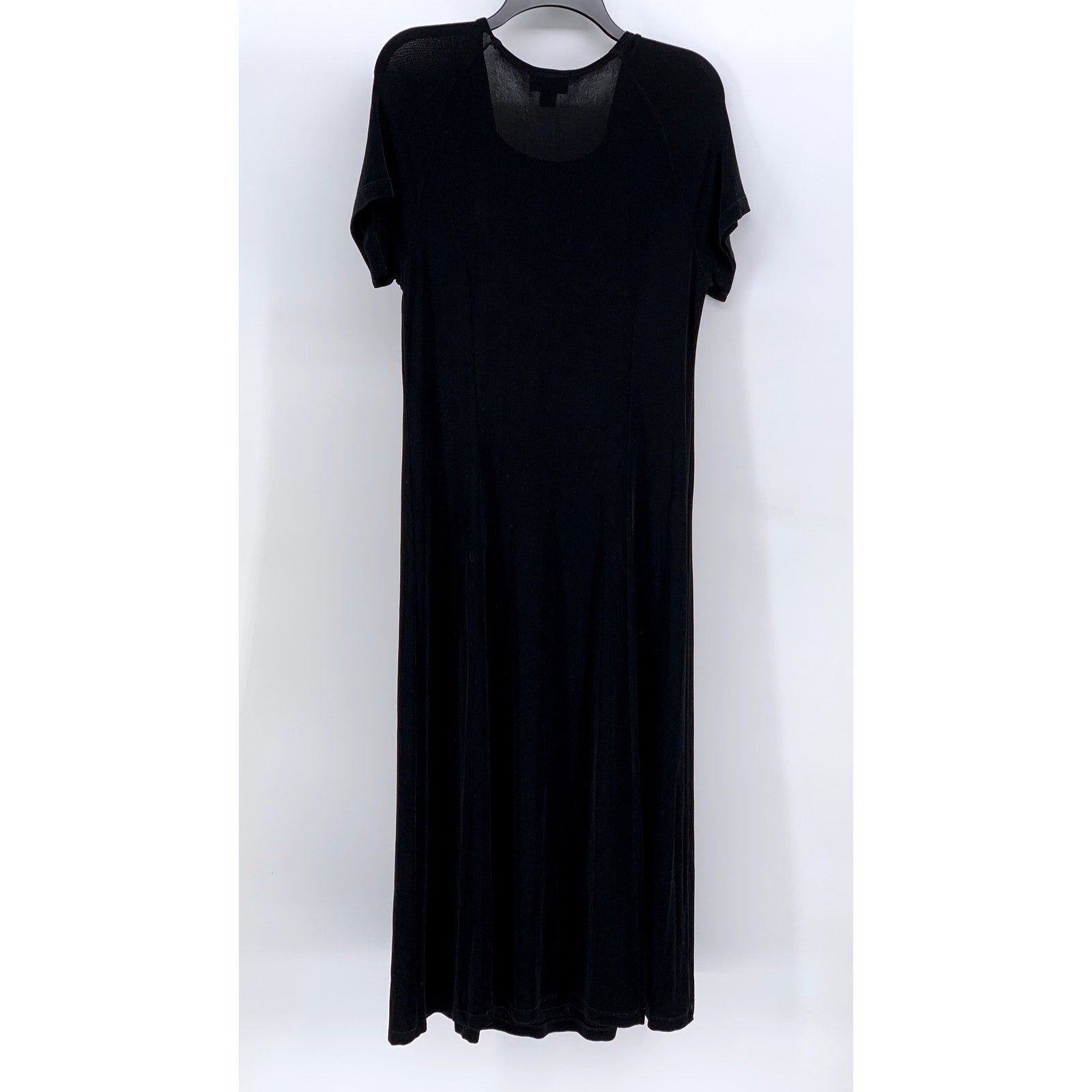 COLDWATER CREEK Women's Vintage Petite Black Short Sleeve Maxi Dress SZ PL