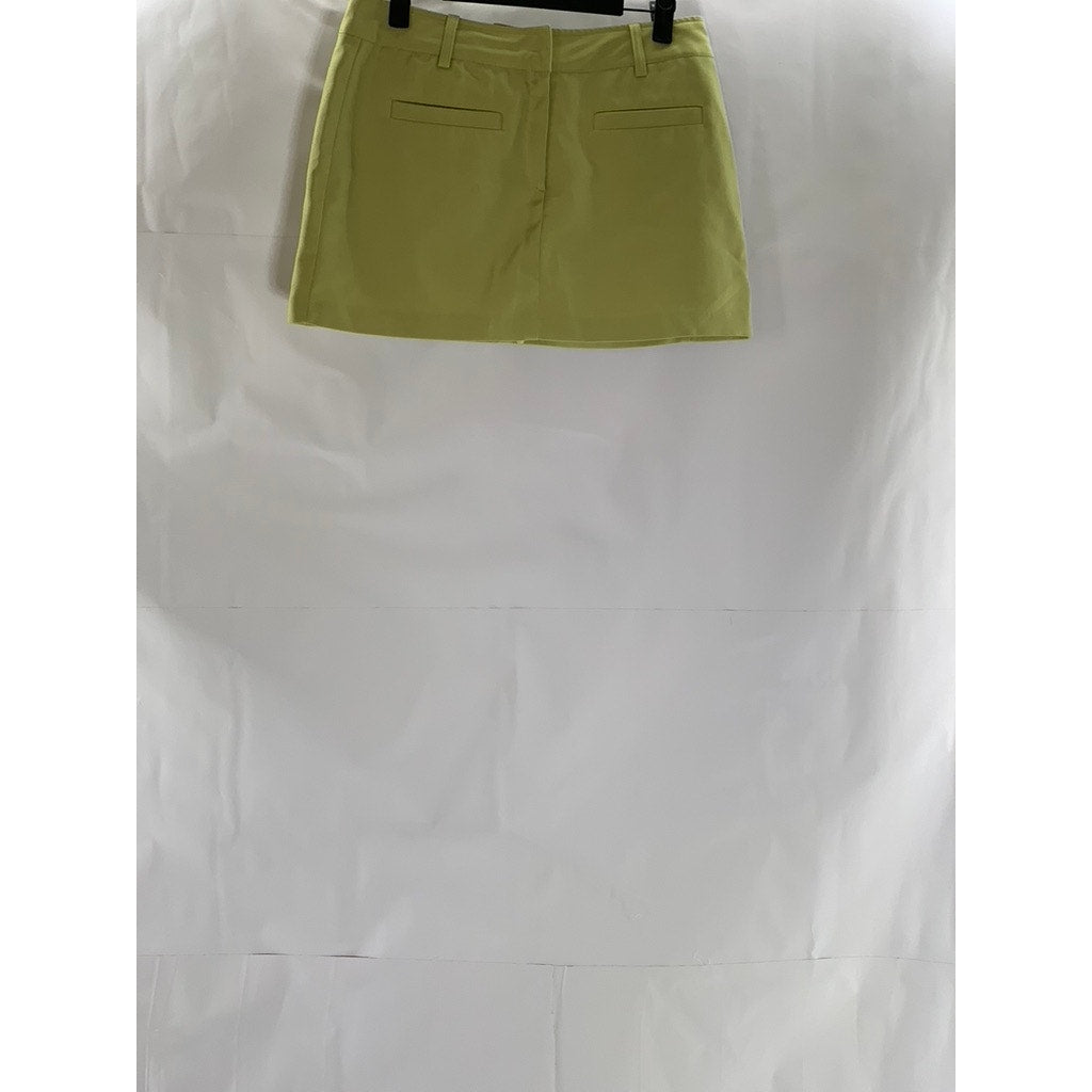 CHAV SEOUL Women's Green Straight Fitted Extra Mini Skirt SZ M
