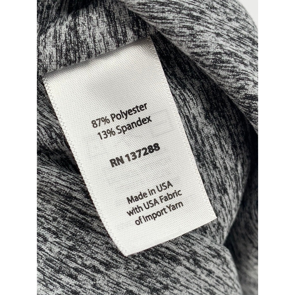 YEARS OF OURS Women's Gray-Black Printed Sweetheart Neck Pullover Sports Bra SZL