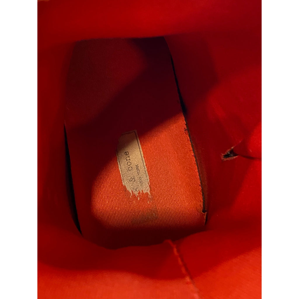 RAG & BONE Women's Black Rubber Moto Pull-On Calf Rain Boot SZ 38(US8)