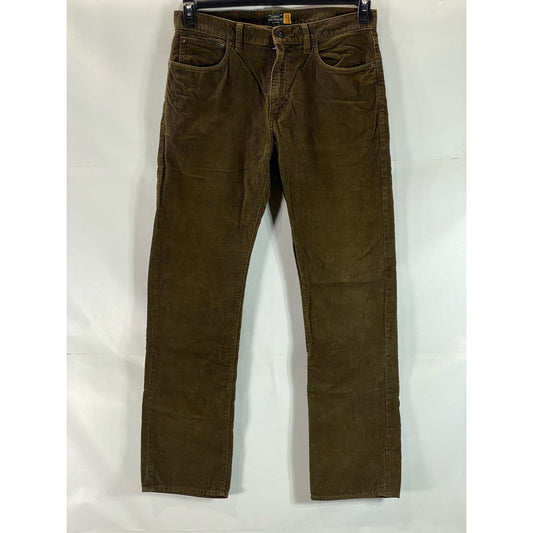 J. CREW Men's Brown Slim-Straight Corduroy Five-Pocket Pant SZ 33X32