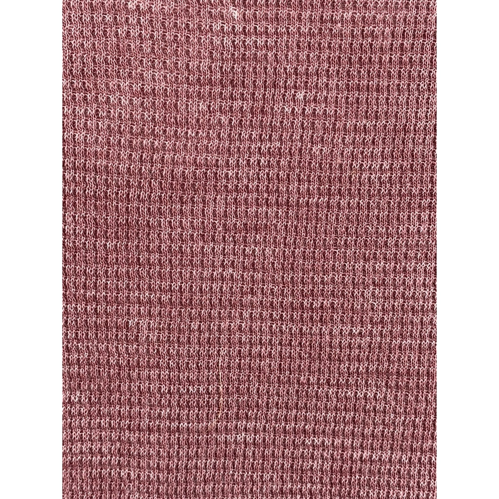AMERICAN EAGLE Women's Mauve Distressed Waffle-Knit Henley Tank Top SZ XS