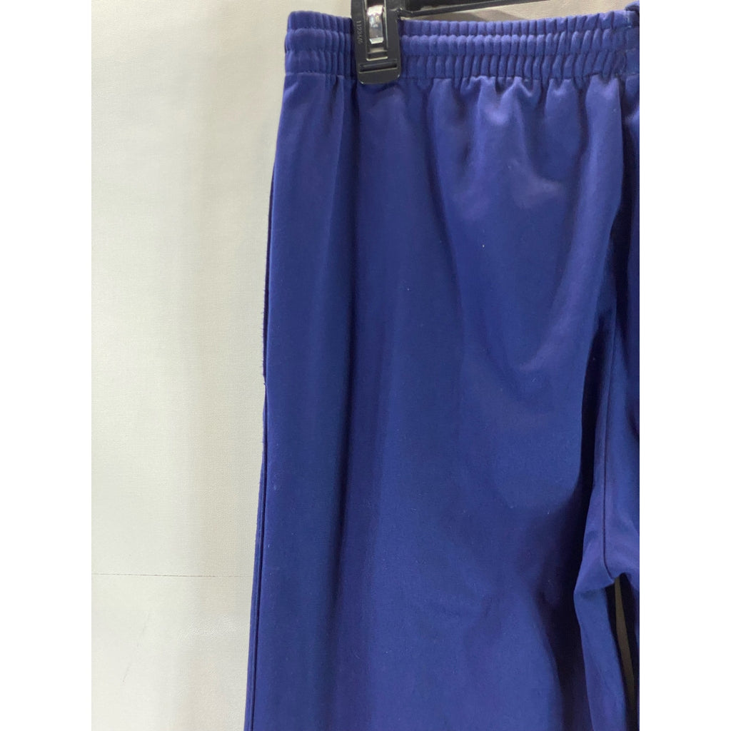 ADIDAS Youth Navy/Yellow 3-Stripe Hem Vintage  Pull-On Active Pants SZ XL