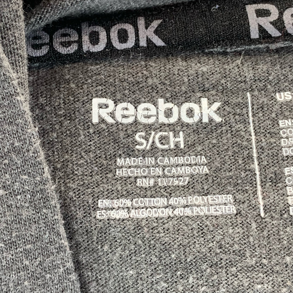 REEBOK Men's Gray Hooded Pullover Lightweight Long Sleeve Shirt SZ S