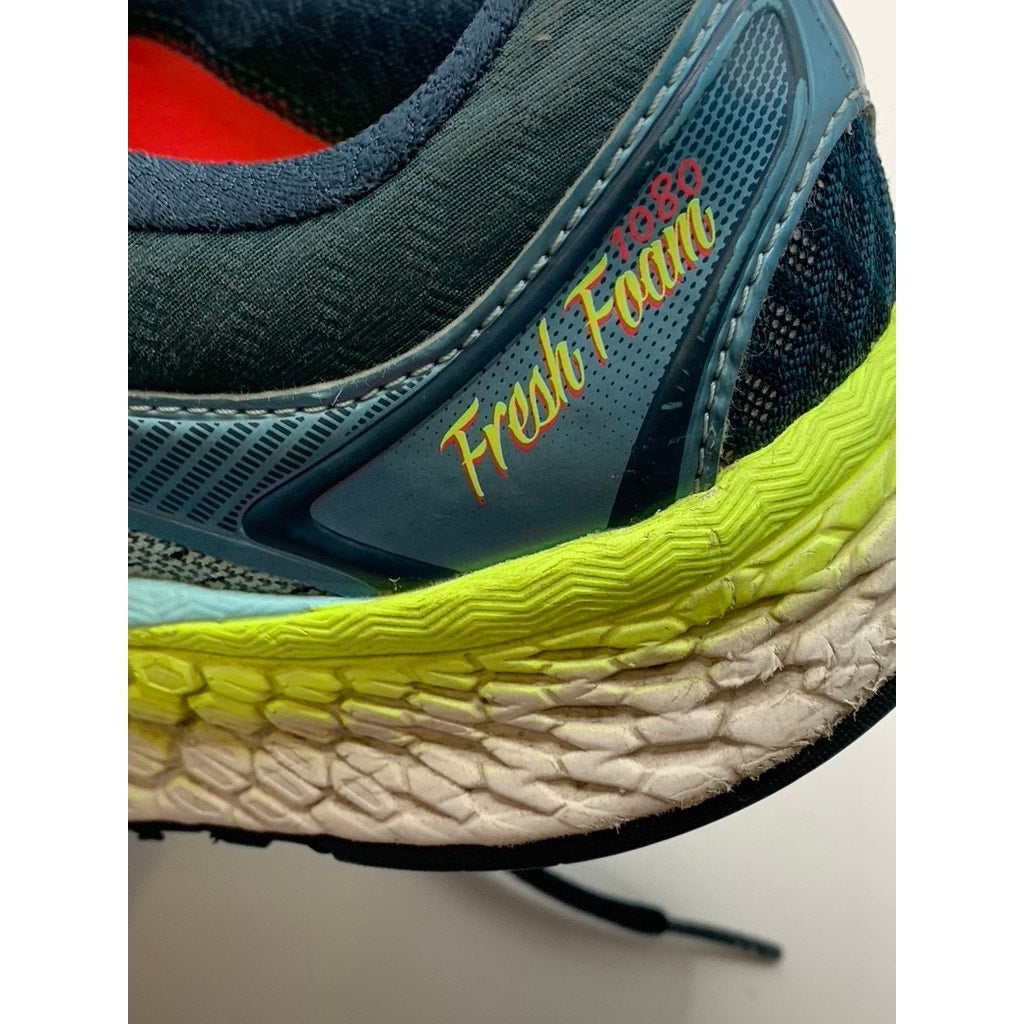 NEW BALANCE Women's Blue-Green Fresh Foam 1080 V7 Sneakers SZ 7.5