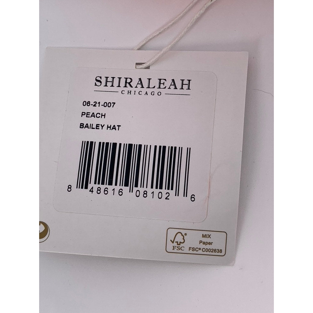 SHIRALEAH Chicago Women's Peach Knit Pom-Pom  Fuzzy Bailey Beanie SZ OS