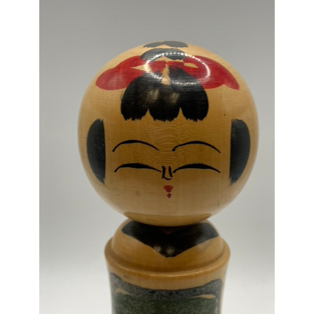 VINTAGE Brown Handmade Japanese Kokeshi Cylinder Doll