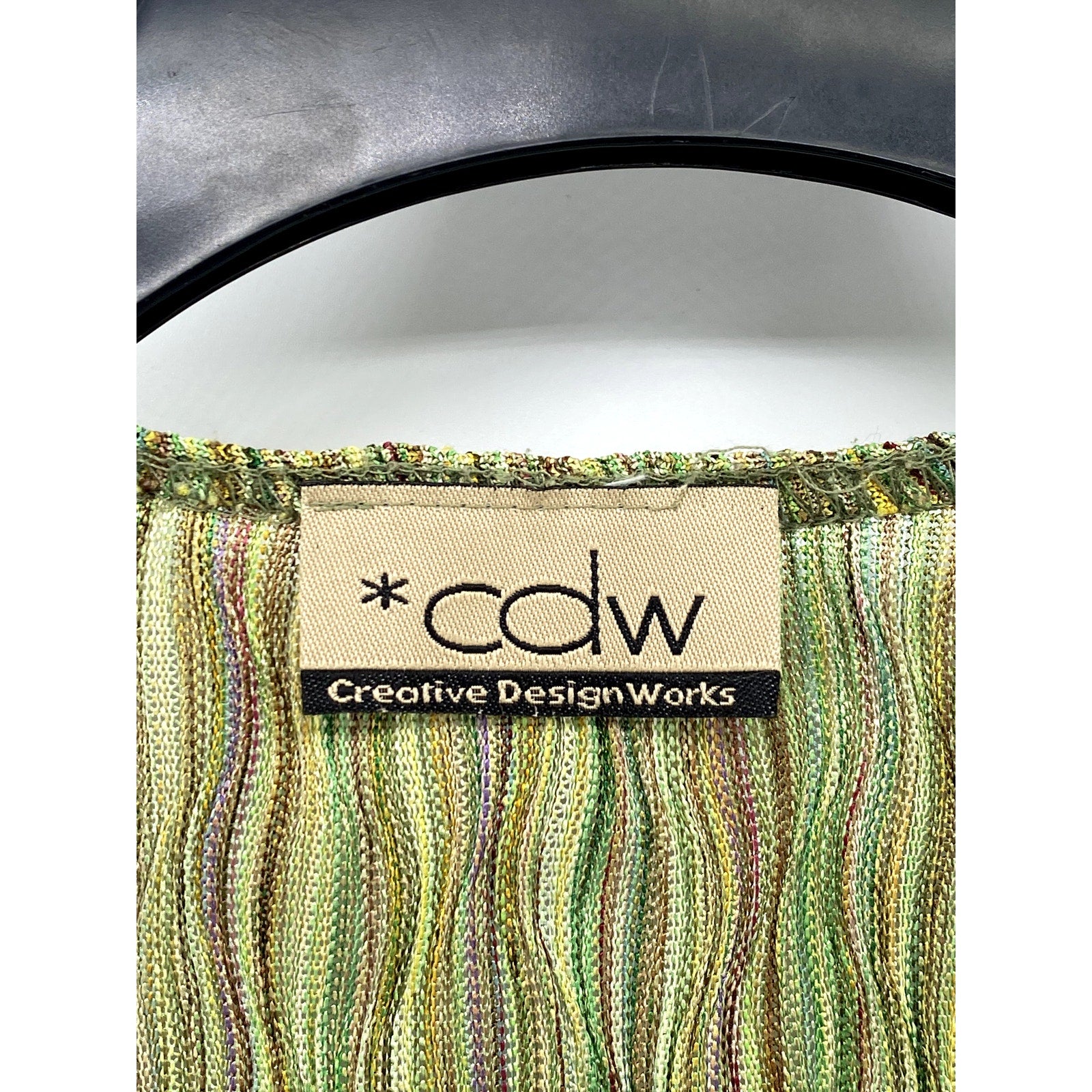 CDW Women's Green Crinkle Textured V-Neck Long Sleeve Pullover Top SZ L