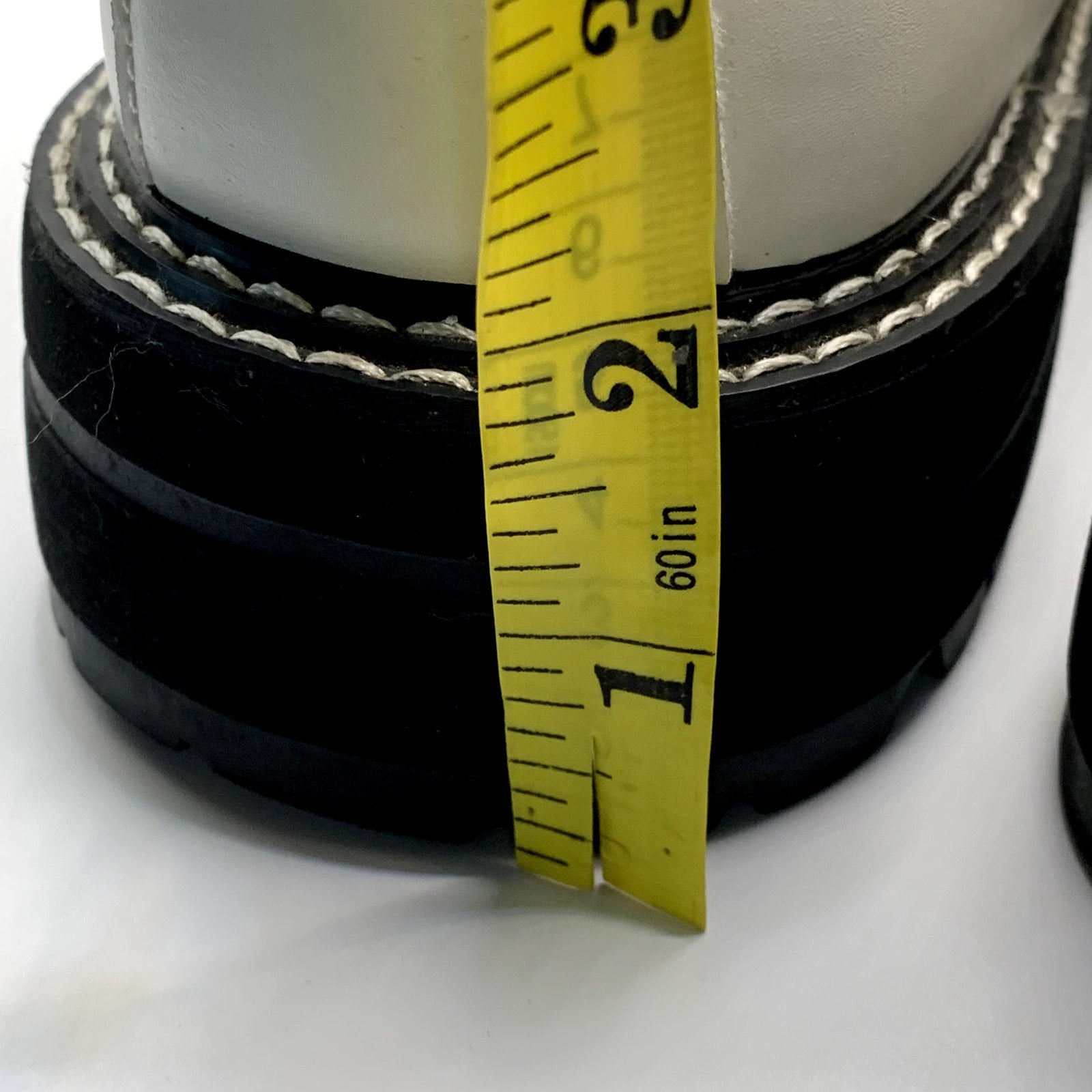 DUNES Women's White Chaplin Faux-Leather Side-Zip Lace-Up Combat Boots SZ 8.5