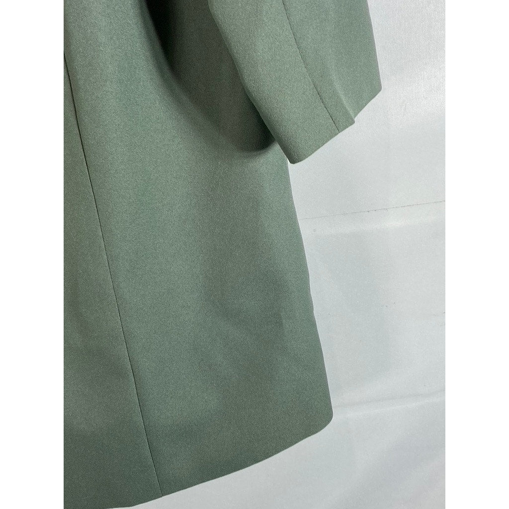 VICKI WAYNE Women's Green Vintage Three-Button Notch Lapel Blazer SZ 14