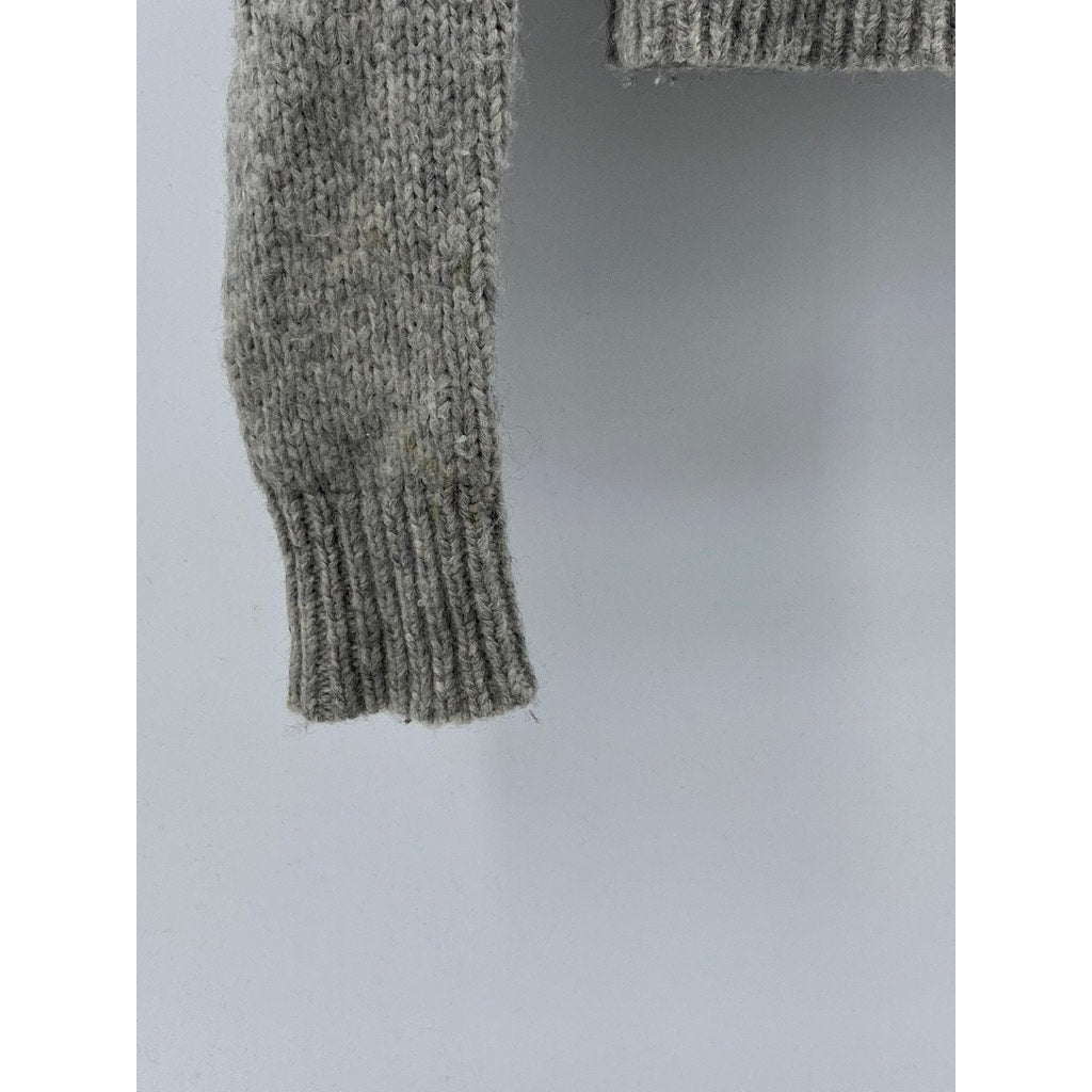 TALULA Women's Gray Heather Crewneck Alpaca Blend Long Sleeve Knit Sweater SZ XS