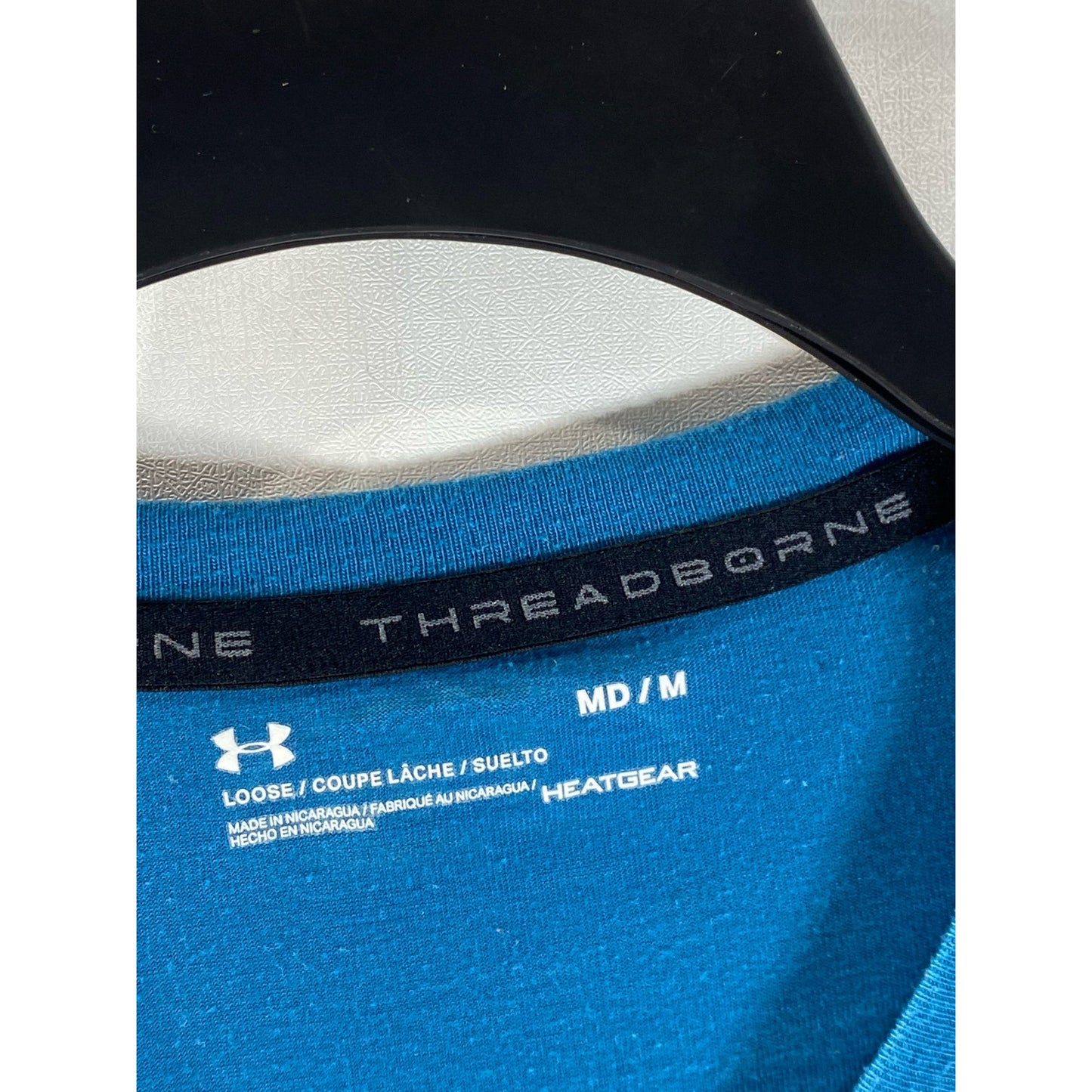 UNDER ARMOUR Men's Blue Threadborne Loose Heatgear Loose Crewneck T-Shirt SZ M