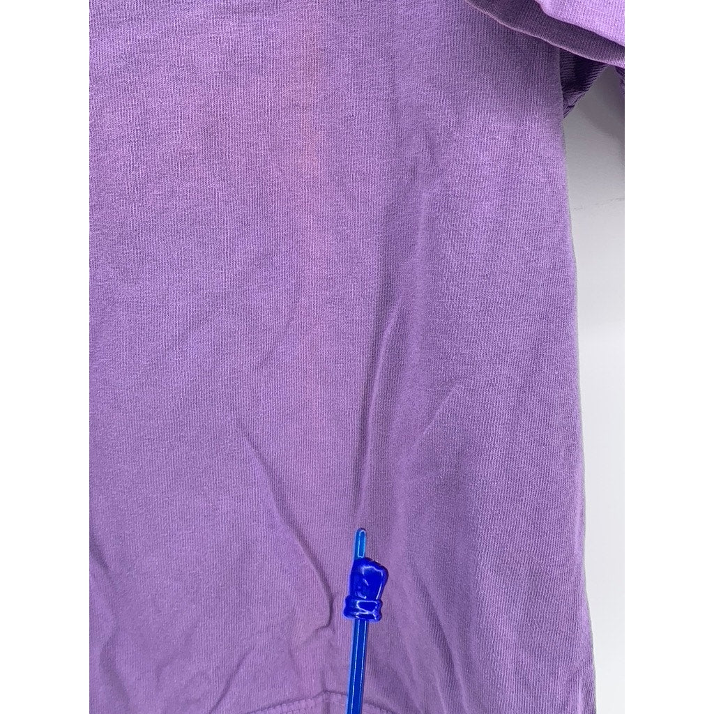OBEY Women's Lavender Graphic Crewneck Short Sleeve Top SZ S