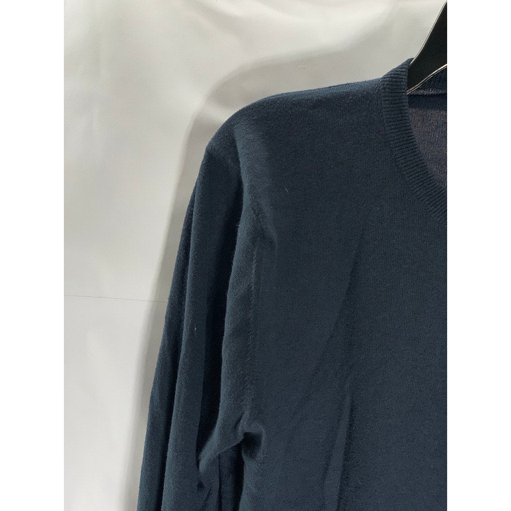 A.P.C. Rue Madame Paris Men's Black Solid Cotton-Cashmere Crewneck Sweater SZ S