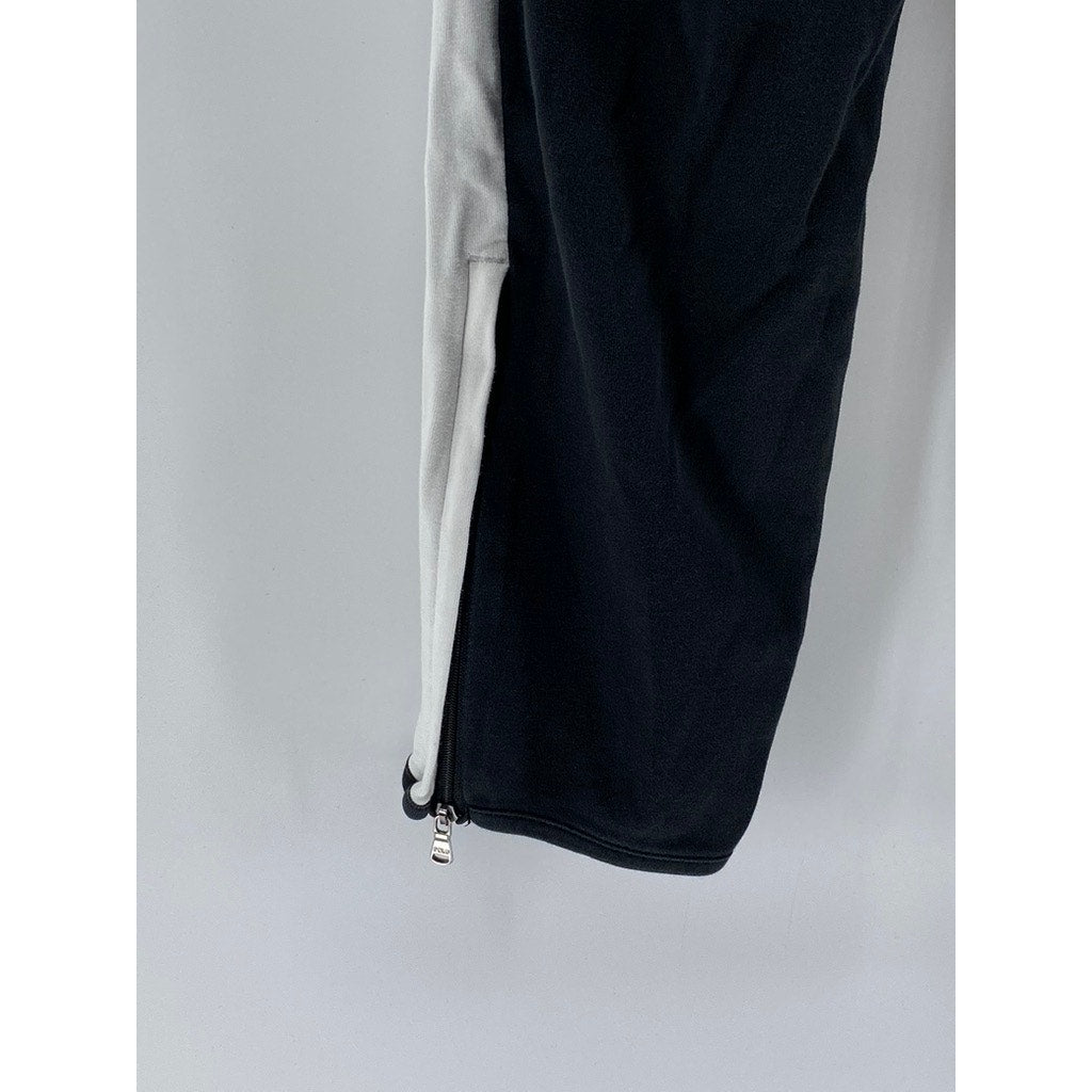 POLO RALPH LAUREN Men's Black-White Side Stripe Pull-On Track Pants SZ M
