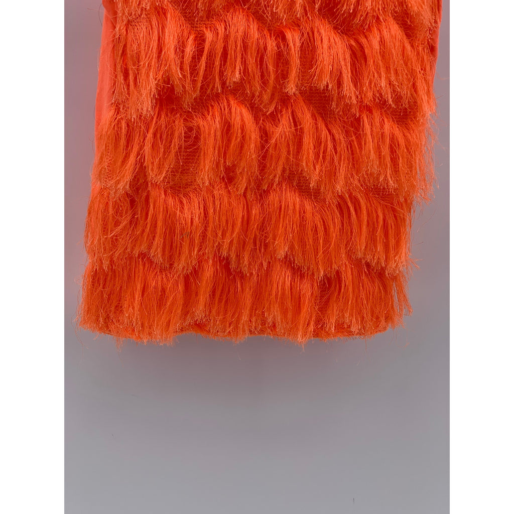 BILLIEBLUSH Girls' Orange Fringe Crewneck Sleeveless Tank Dress SZ 6
