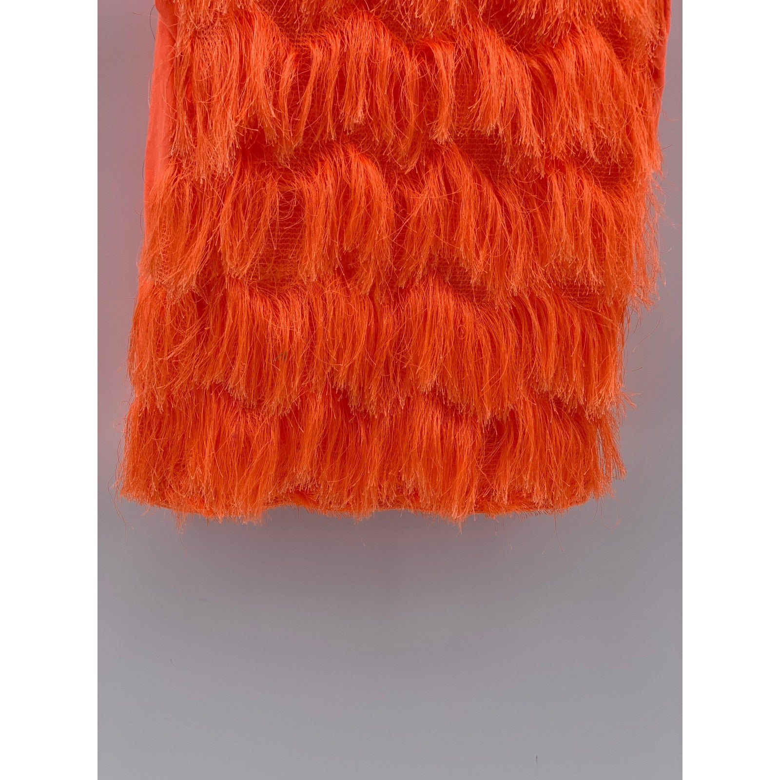 BILLIEBLUSH Girls' Orange Fringe Crewneck Sleeveless Tank Dress SZ 6
