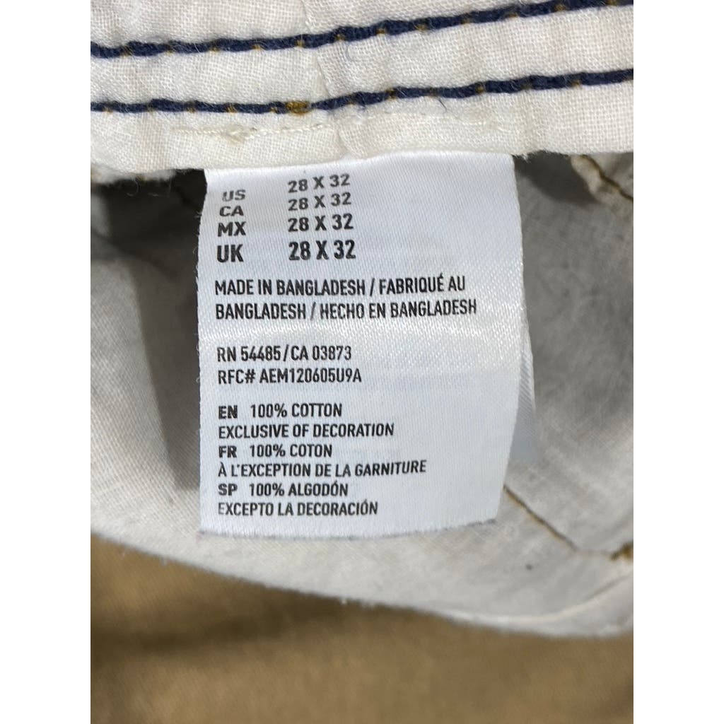 AMERICAN EAGLE Men's Toasted Almond Original Straight Flex Pants SZ 28x32