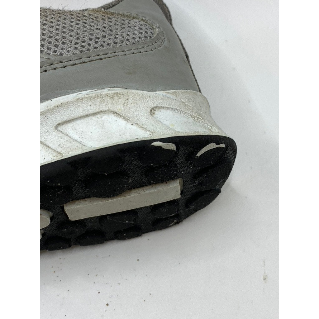 UNBRANDED Boys' Gray Mesh Lace-Up Strap Round-Toe Casual Sneakers SZ 10