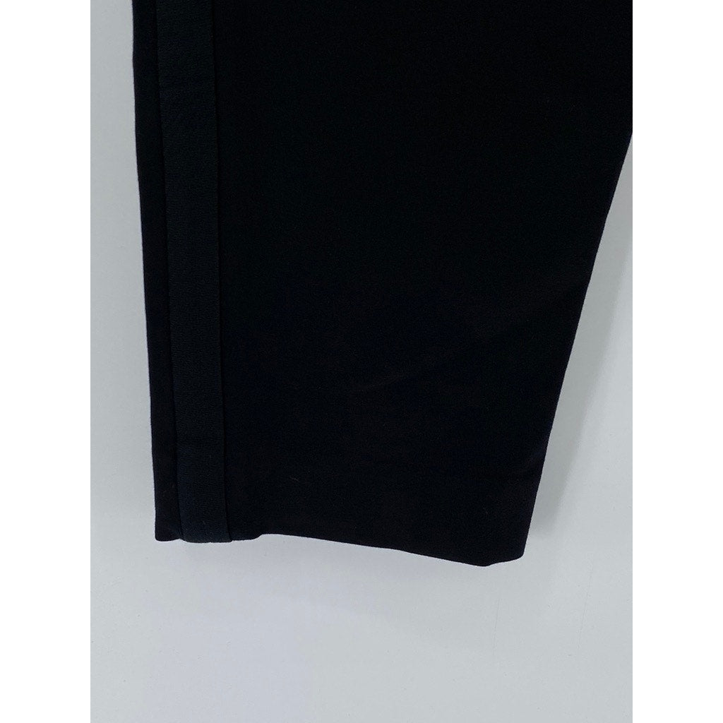 SANDRO Women's Black Slim-Leg Regular-Fit High-Rise Cropped Pant SZ 40(USL)