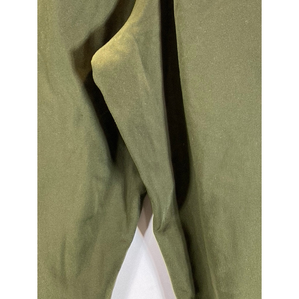 CHAMPION Men's Olive Green Logo Side Tape Pull-On Elastic Waist Track Pant SZ XL