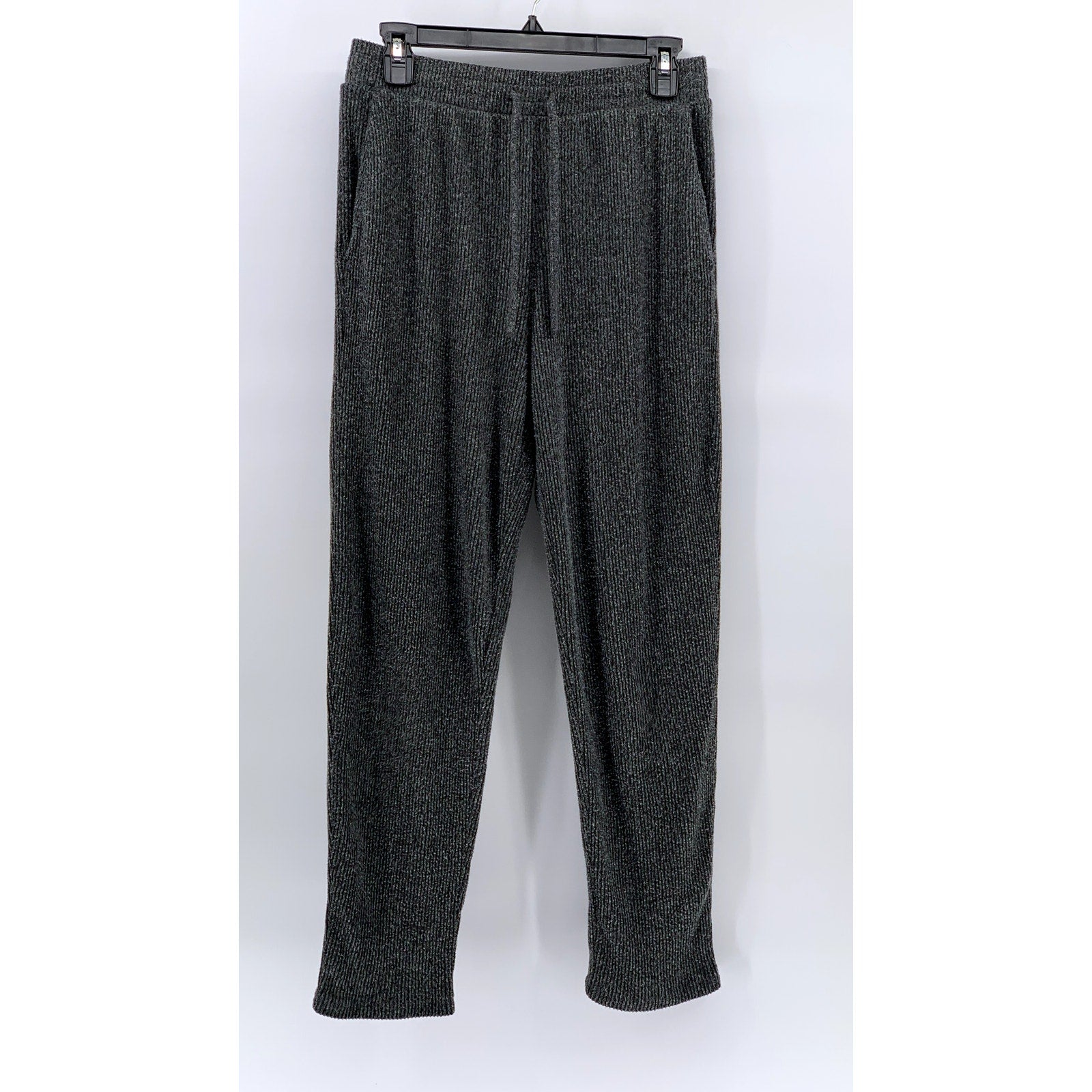UNBRANDED Women's Charcoal Gray Ribbed Sweatpants SZ S