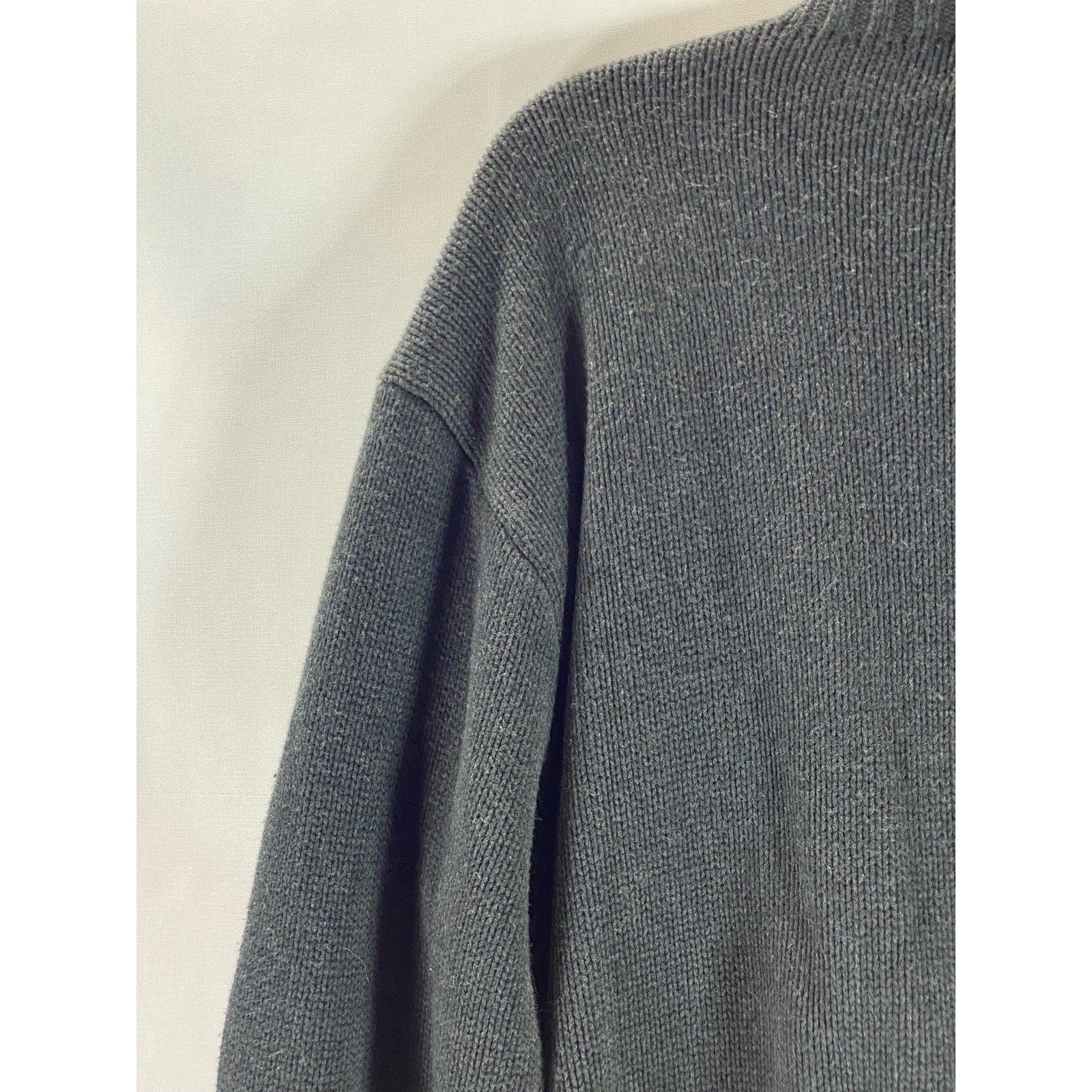 POLO BY RALPH LAUREN Men's Charcoal Cotton Vintage Crewneck Pullover Sweater SZM