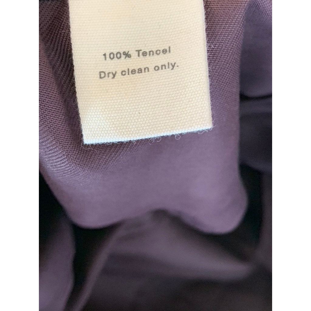 WIXII Women's Dark Brown Tencel Wide Leg Relaxed-Fit Pant SZ XS