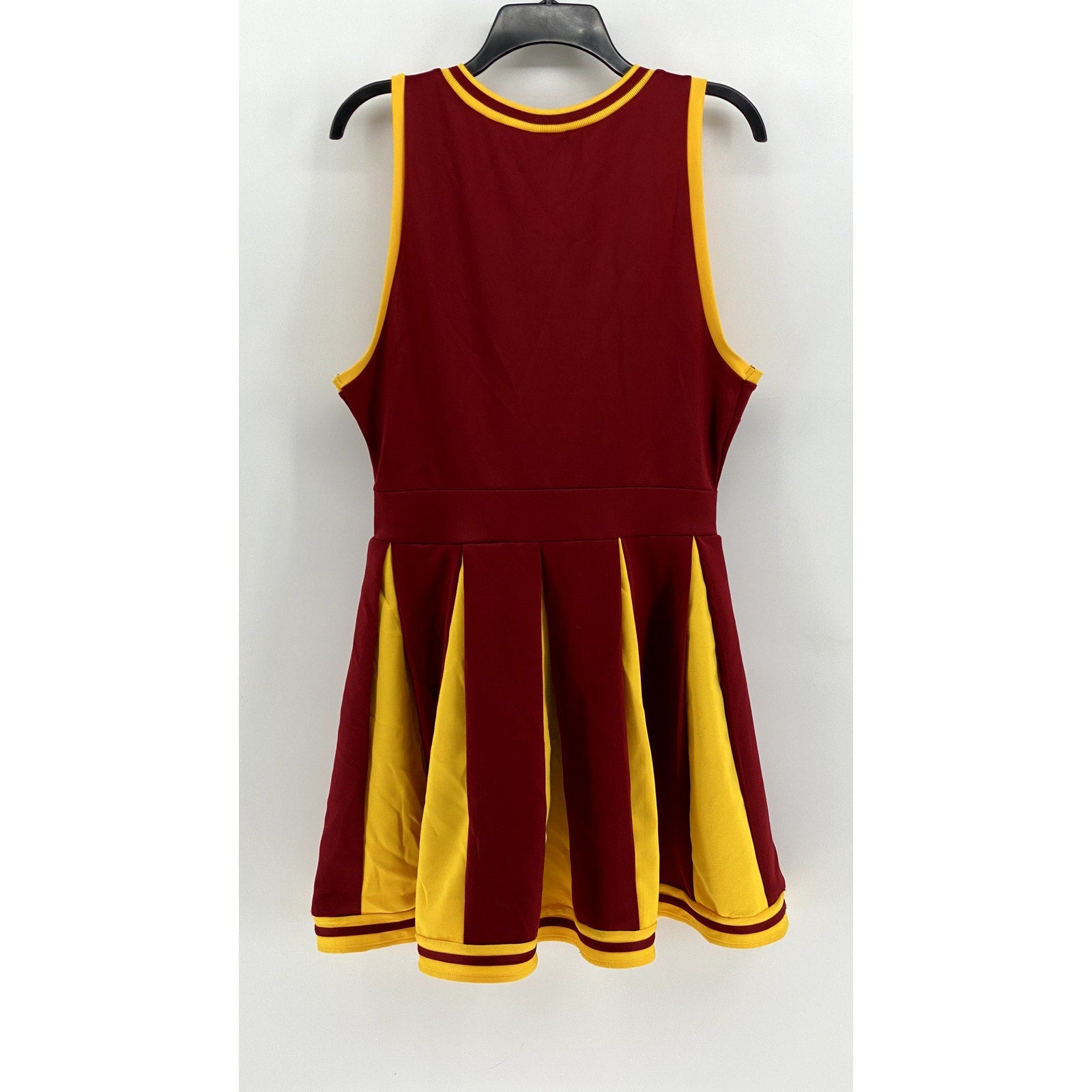 CHILLING ADVENTURES Of SABRINA Women's Wine-Yellow Baxter High Cheer Dress SZ M
