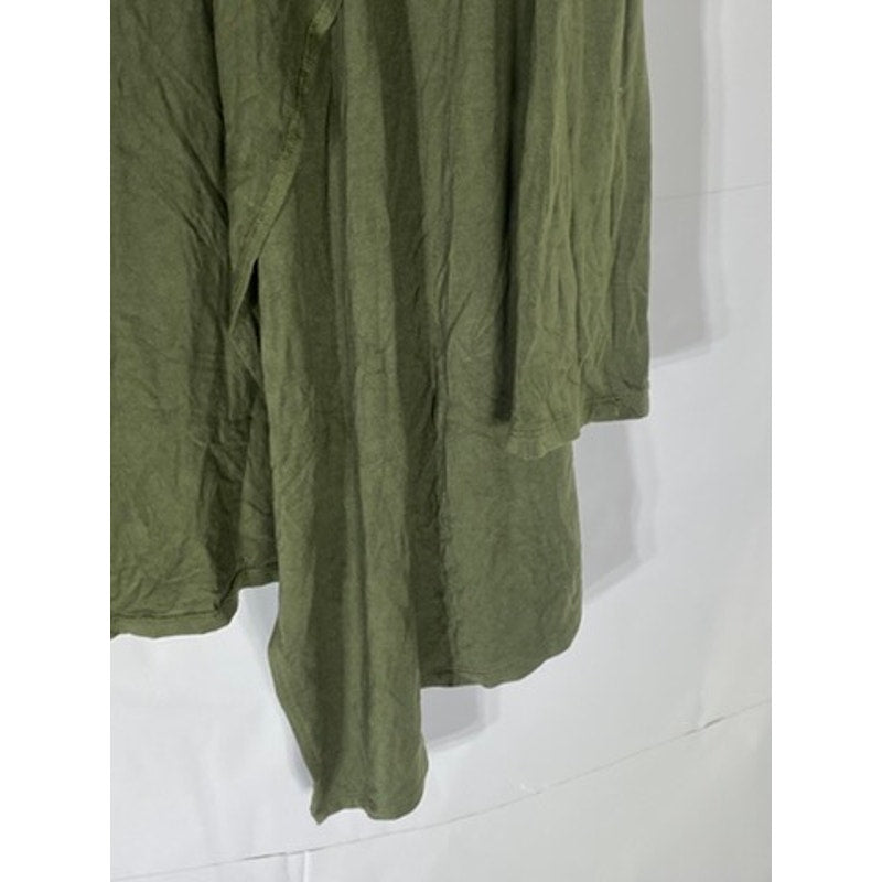 VINCE CAMUTO Women’s Dark Green Draped Long Sleeve Open-Front Cardigan SZ M