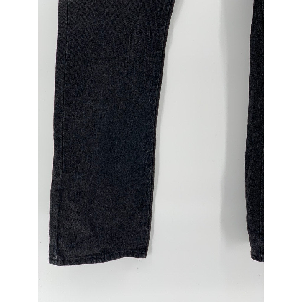 ZARA Men's Black Denim Straight-Leg Regular-Fit Five Pocket Jeans SZ 29