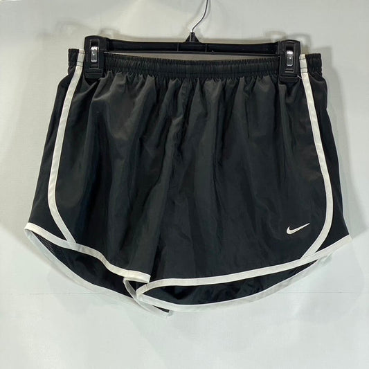 NIKE Girl’s Black/White Dri-FIT Elastic Waist Pull-On Tempo Running Shorts SZ XL