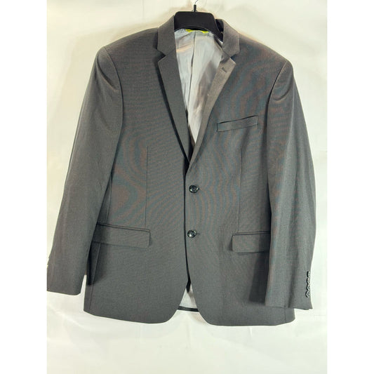 CARAVELLI Men's Black Extra Slim Single Breast Two-Button Blazer SZ 42
