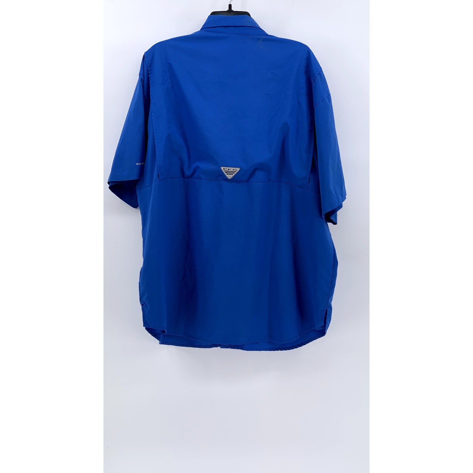 COLUMBIA Men's Royal Blue PFG Button-Up Fisherman Shirt SZ XL