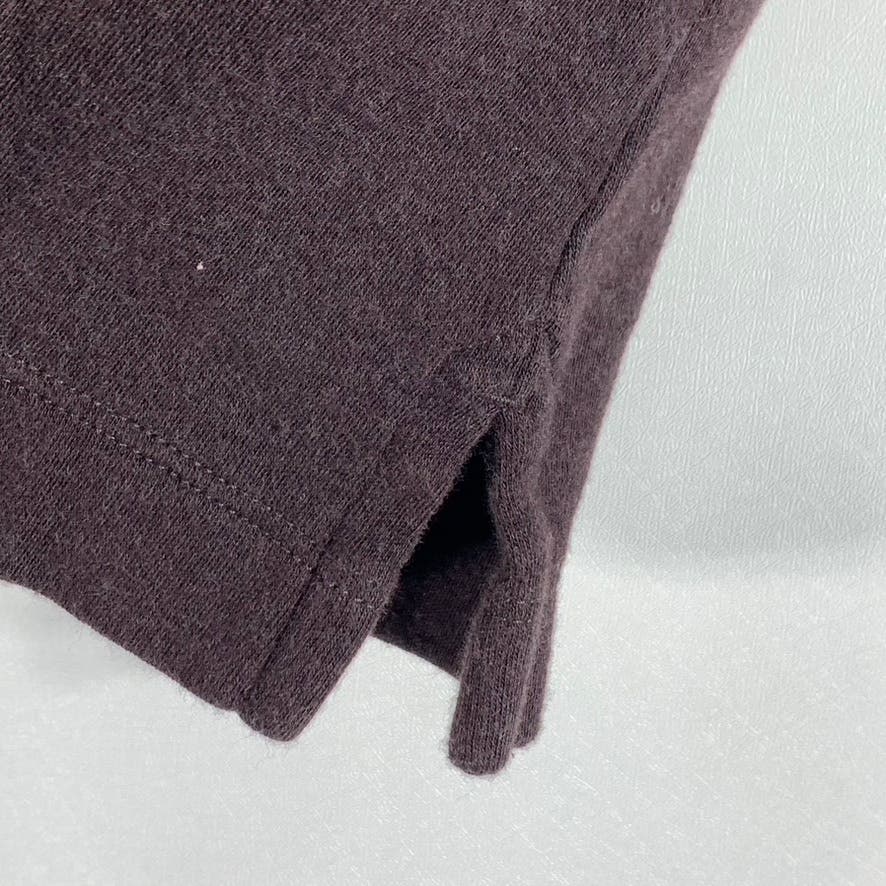 LANDS' END Women's Brown Pullover Supima Cotton Turtleneck Long Sleeve Top SZ XL