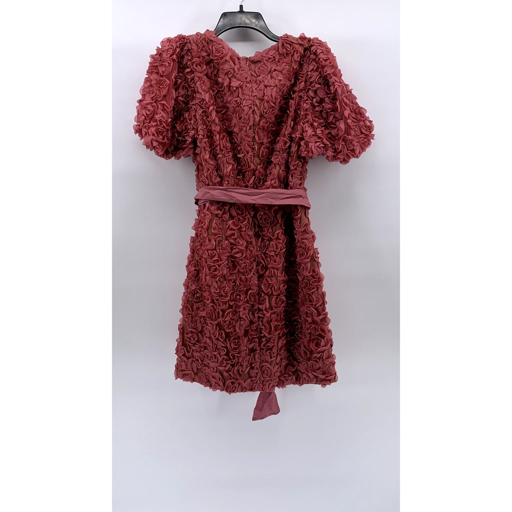 ELLIATT Women’s Pink Bloom Adoration Embroidered Floral Mesh Mini Dress SZ S