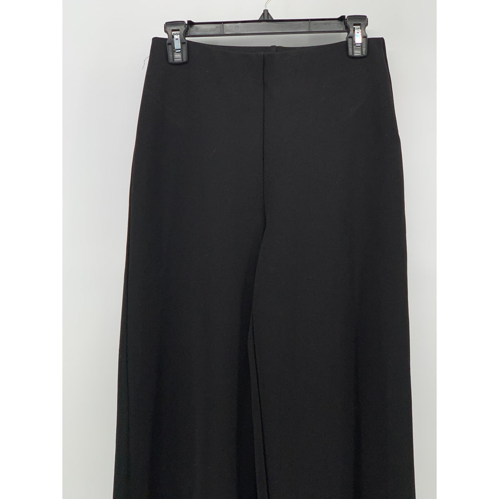 H&M Women's Black Solid Black High-Rise Wide-Leg Pull-On Pants SZ S